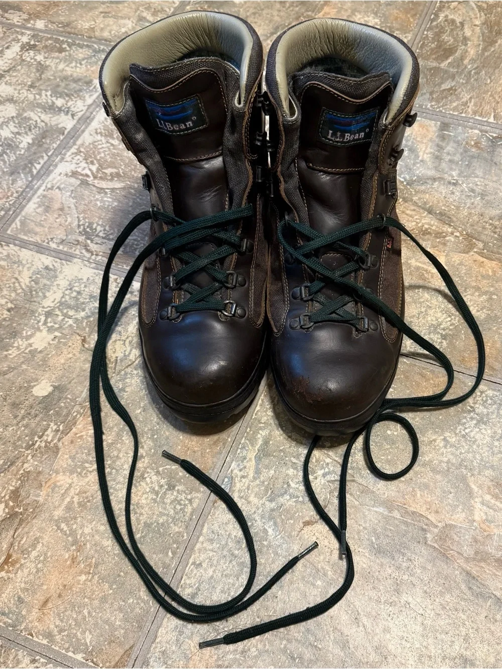 Vintage LL Bean Vibram Boots Cresta GoreTex  Leather Air 8000 Waterproof Mens 11